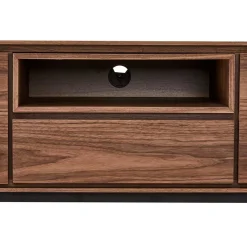 Discount Wohnen TV Lowboard in Walnussfarben Furnier - Melvue