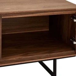 Discount Wohnen TV Lowboard in Walnussfarben Furnier - Melvue