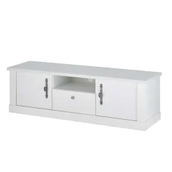 Sale Wohnen TV Lowboard in weißer Holzoptik Pinie - Liancos