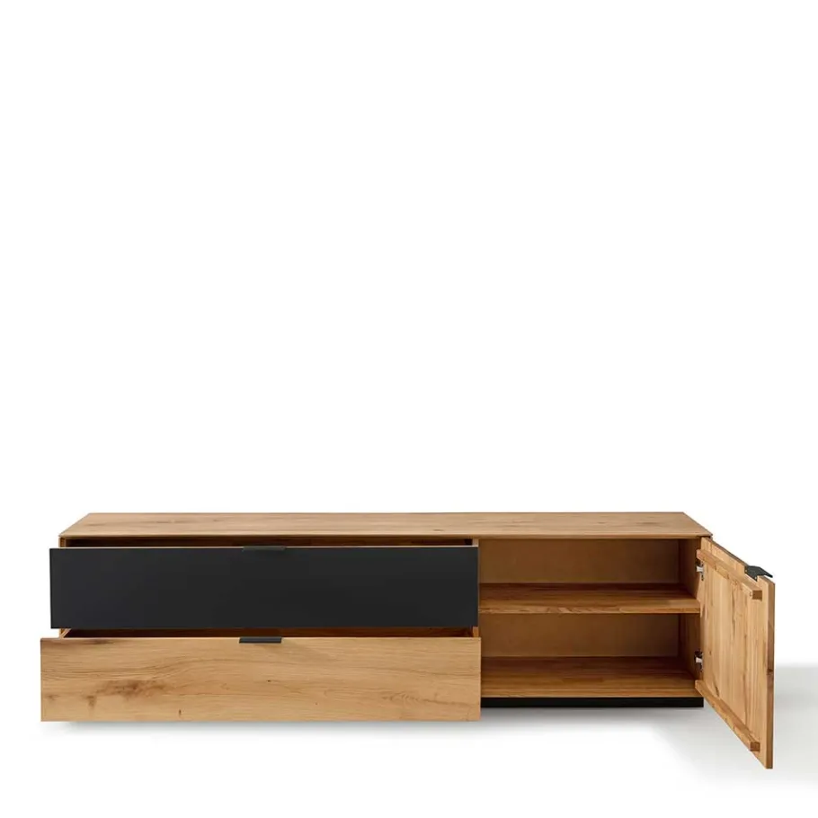 Online Wohnen TV Lowboard in Wildeiche und Anthrazit - Kantino