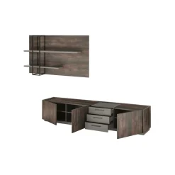 Hot Wohnen TV Unterschrank & Wandboard Set - Mundo (zweiteilig)