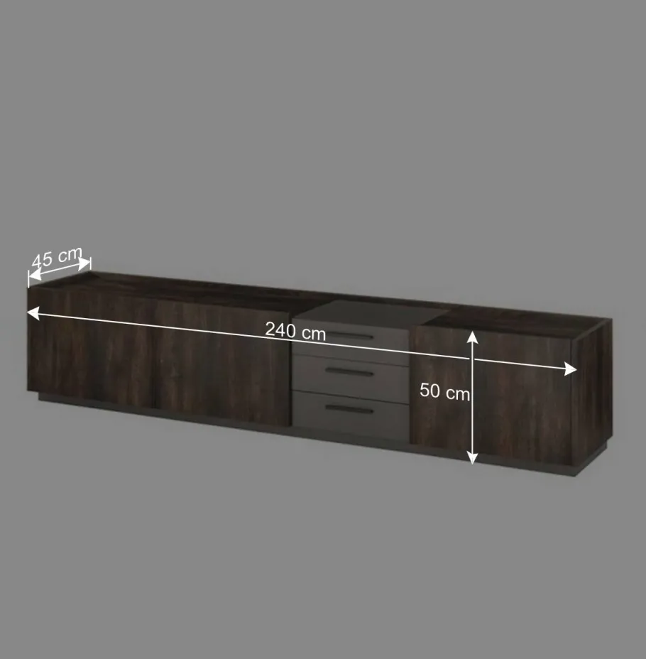 Hot Wohnen TV Unterschrank & Wandboard Set - Mundo (zweiteilig)