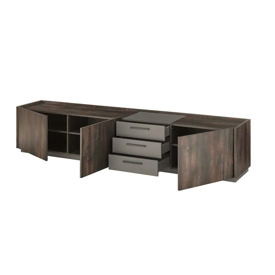 Hot Wohnen TV Unterschrank & Wandboard Set - Mundo (zweiteilig)