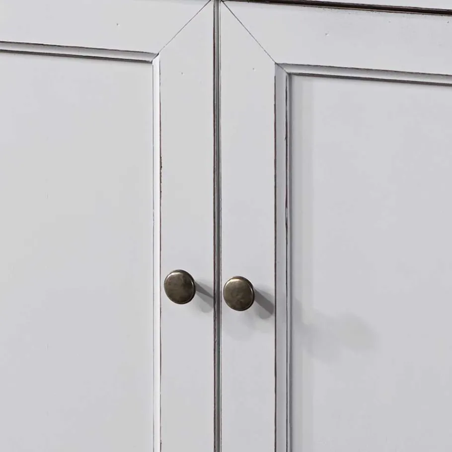 New Wohnen TV Unterschrank für Ecke in Weiß - Zarinas