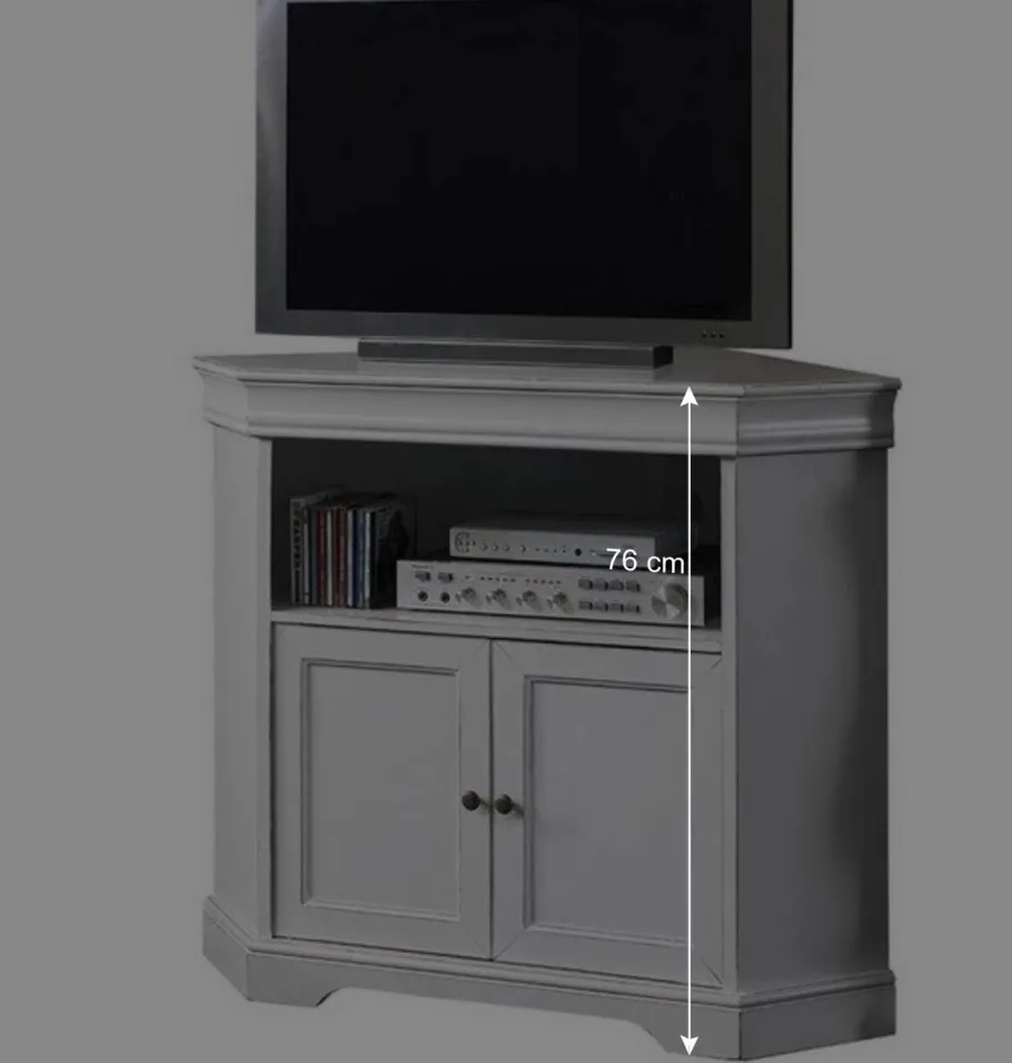 New Wohnen TV Unterschrank für Ecke in Weiß - Zarinas