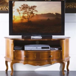 Online Wohnen TV Unterschrank im Barock Stil Dentro Nussbaumfarben