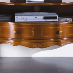Online Wohnen TV Unterschrank im Barock Stil Dentro Nussbaumfarben
