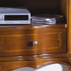 Online Wohnen TV Unterschrank im Barock Stil Dentro Nussbaumfarben