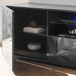 Online Wohnen TV Unterschrank in Anthrazit Hochglanz - Kuriasna