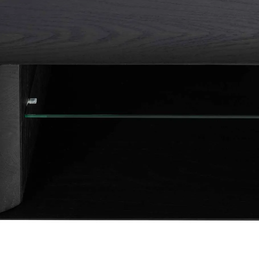 Outlet Wohnen TV Unterschrank in Schwarz aus Eiche - Arathan
