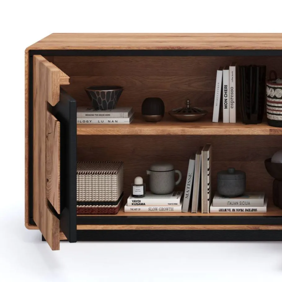 Wohnen TV Unterschrank mit Hirnholz Applikation - Shipper