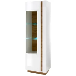 Sale Wohnen TV Wohnwand in Weiß & Wildeiche - Myrda (vierteilig)