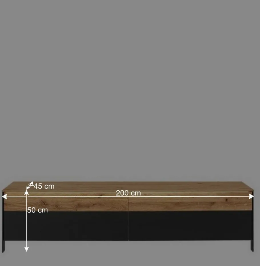 Wohnen TV Wohnwand Möbelset 194 cm breit - Viligrana (dreiteilig)