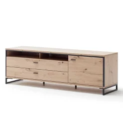 Discount Wohnen TV Wohnwand Set in Dekor Eiche - Nikdus (dreiteilig)