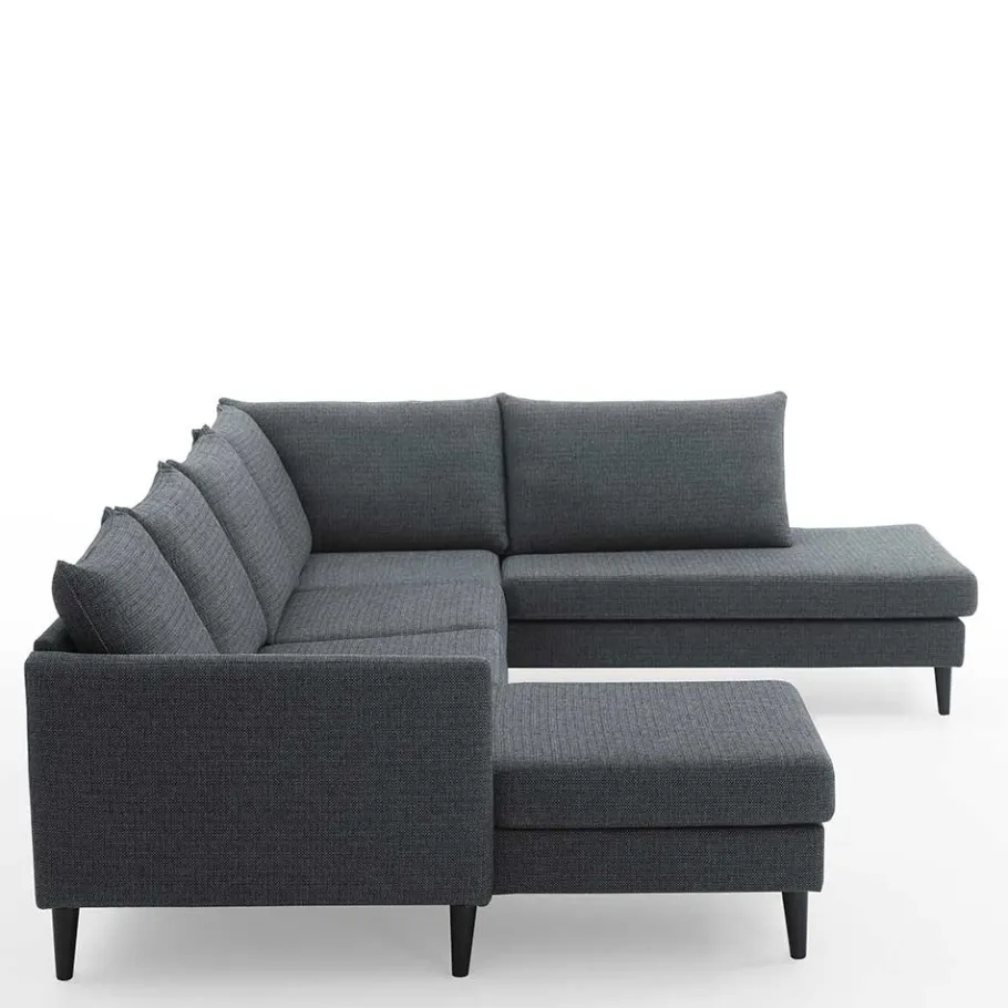Wohnen U-Couch Wohnlandschaft in Anthrazit - Soltropa