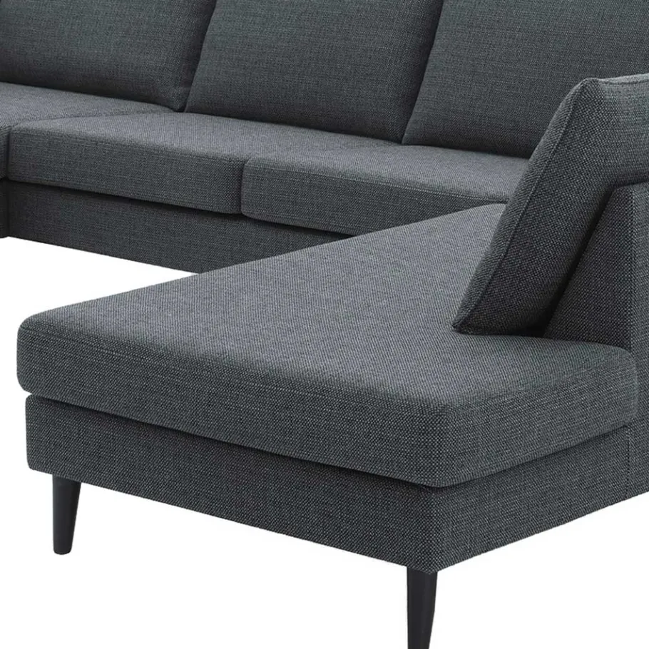 Wohnen U-Couch Wohnlandschaft in Anthrazit - Soltropa