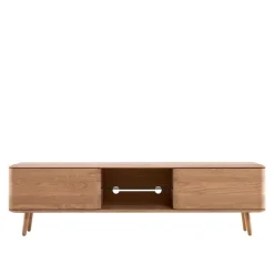 Wohnen Unterschrank für Fernseher aus Eiche Bianco - Bakaras