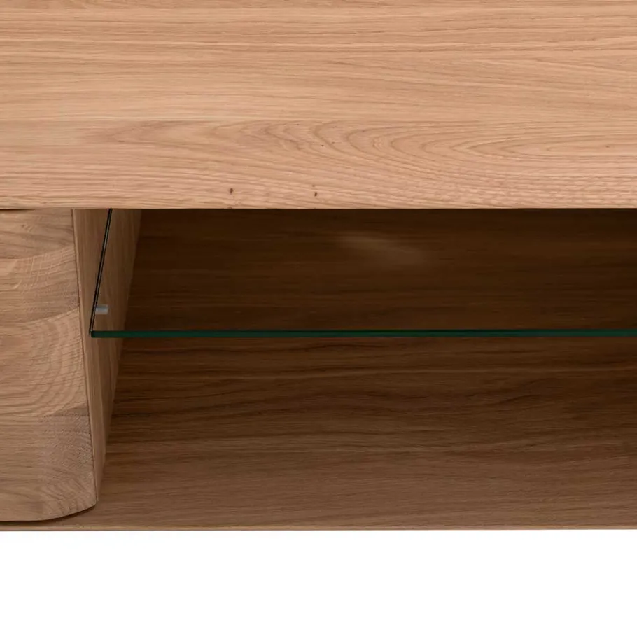Wohnen Unterschrank für Fernseher aus Eiche Bianco - Bakaras