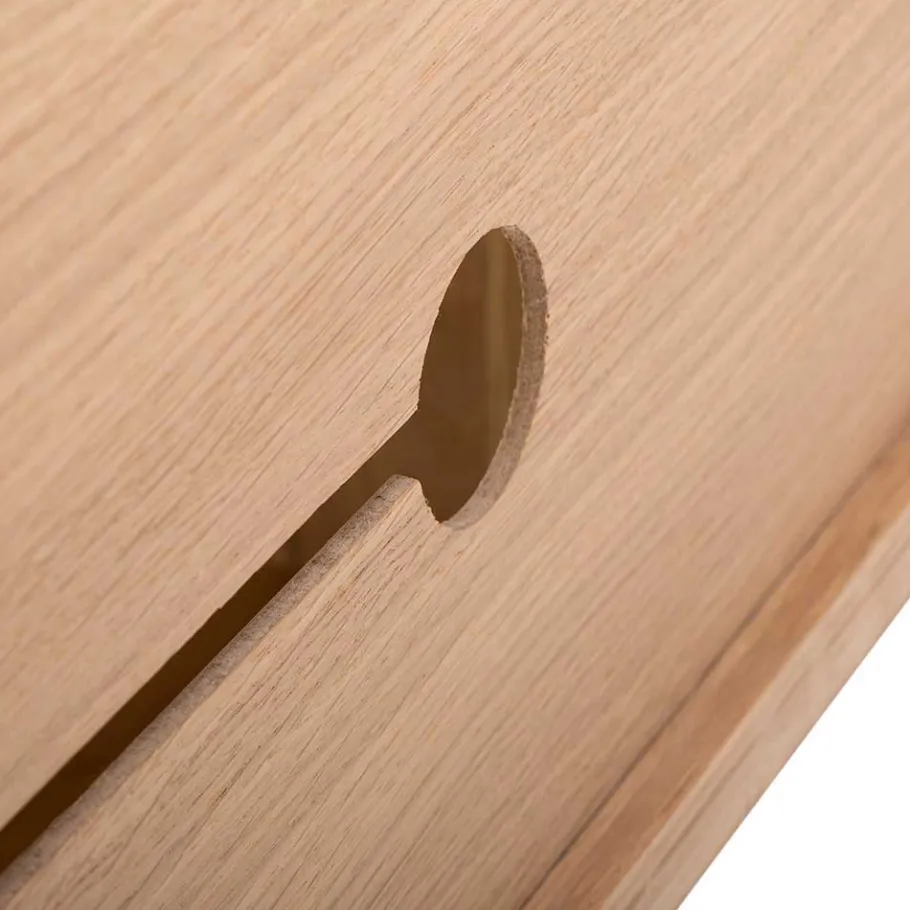 Wohnen Unterschrank für Fernseher aus Eiche Bianco - Bakaras