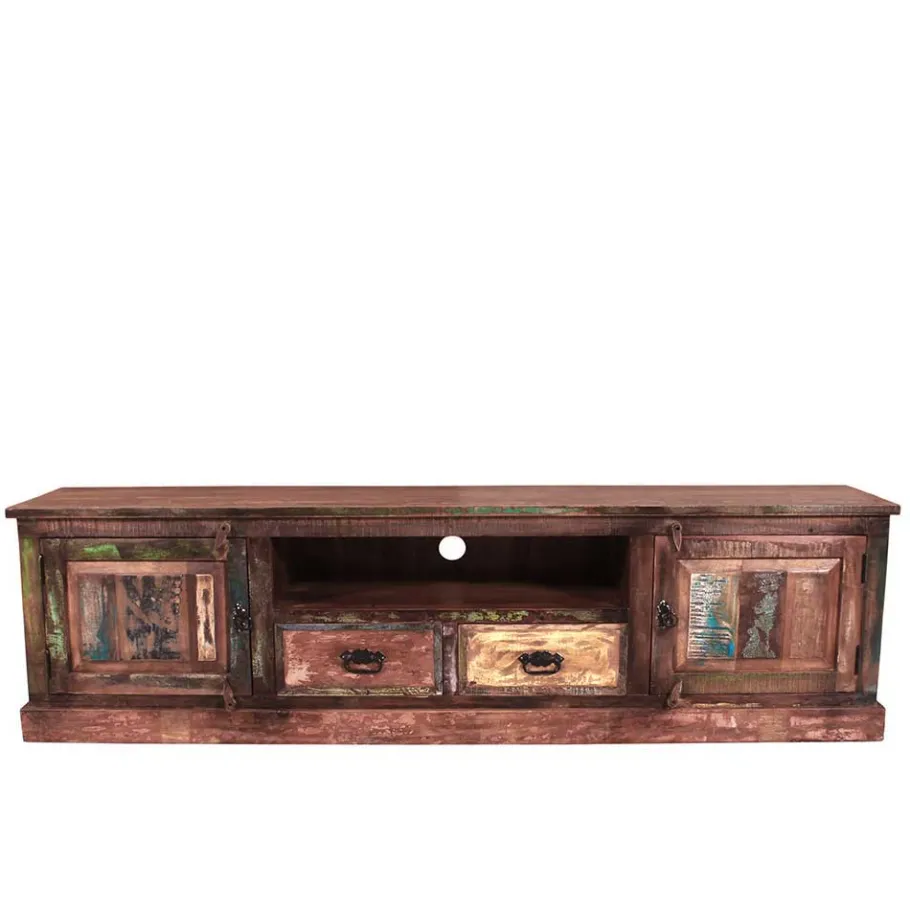 Clearance Wohnen Used Look TV Board aus Altholz Jamaica im Shabby Chic