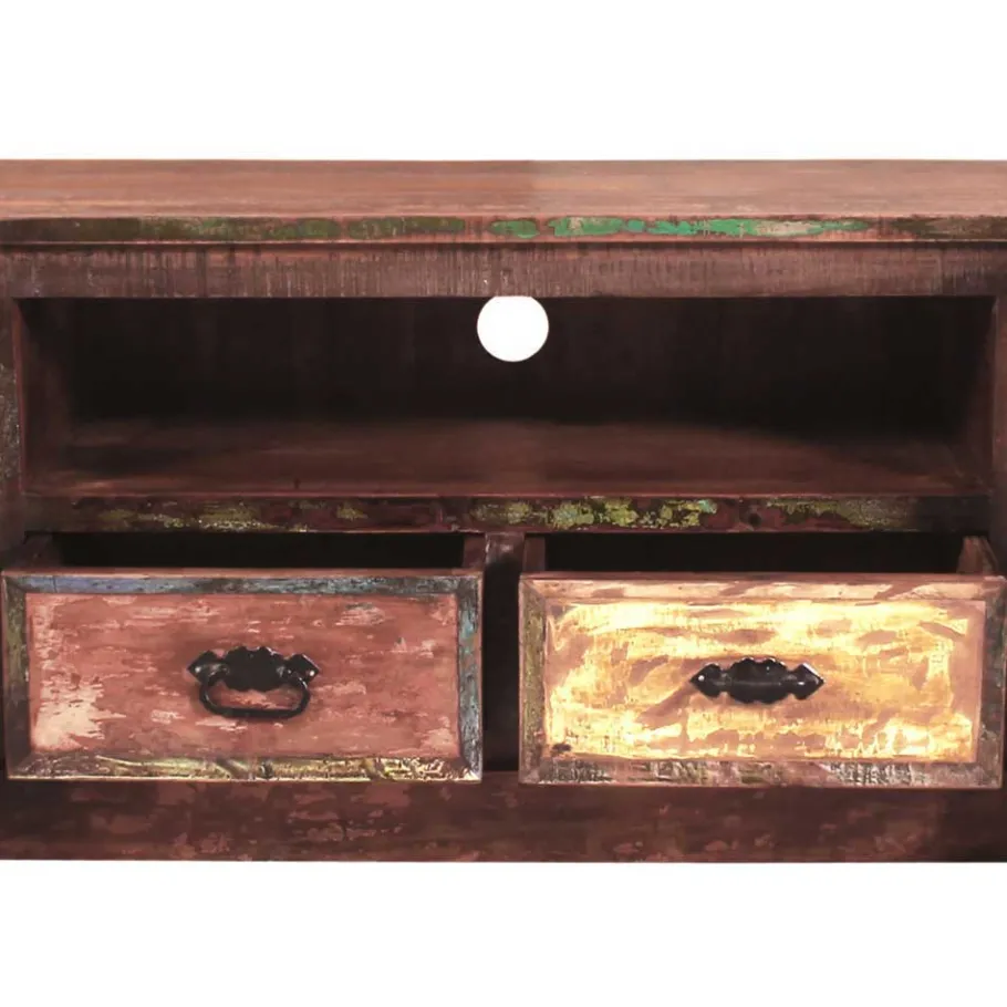 Clearance Wohnen Used Look TV Board aus Altholz Jamaica im Shabby Chic