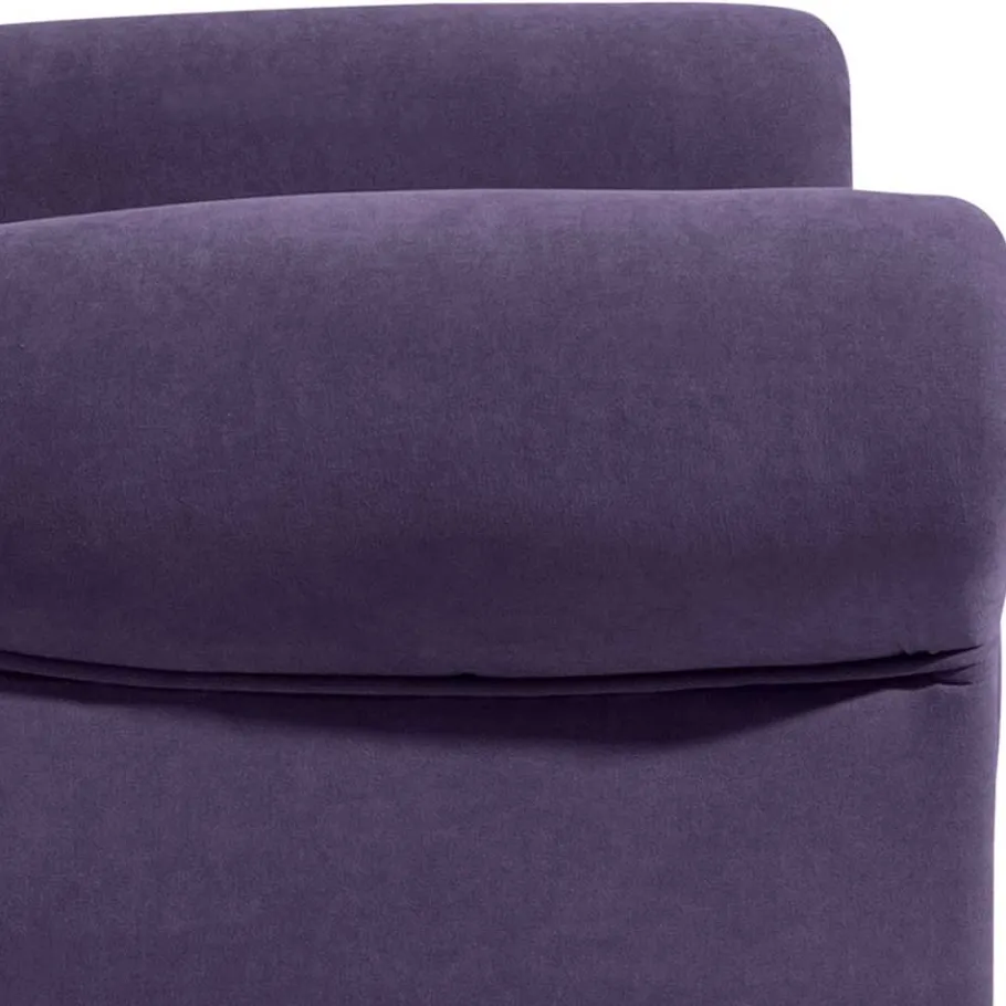 New Wohnen Velours Ohrenbackensessel in Violett - Salut