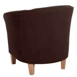 Clearance Wohnen Velours Polstersessel halbrund in Braun - Cazar