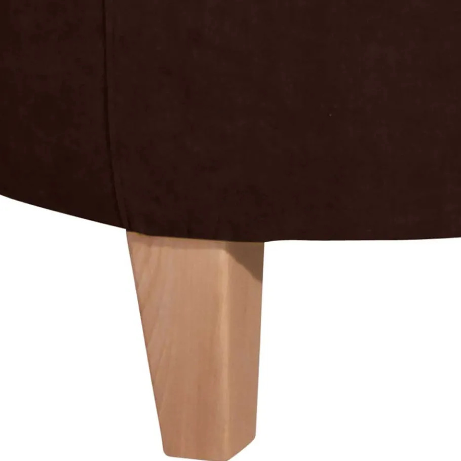 Clearance Wohnen Velours Polstersessel halbrund in Braun - Cazar