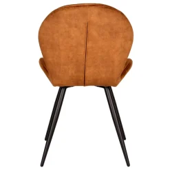 Discount Wohnen Velours Polsterstuhl in Ocker - Rafu (2er Set)