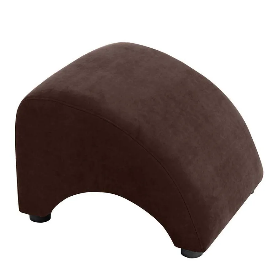 Best Wohnen Velours Sessel in Braun mit Nussbaumfarben - Vastonia