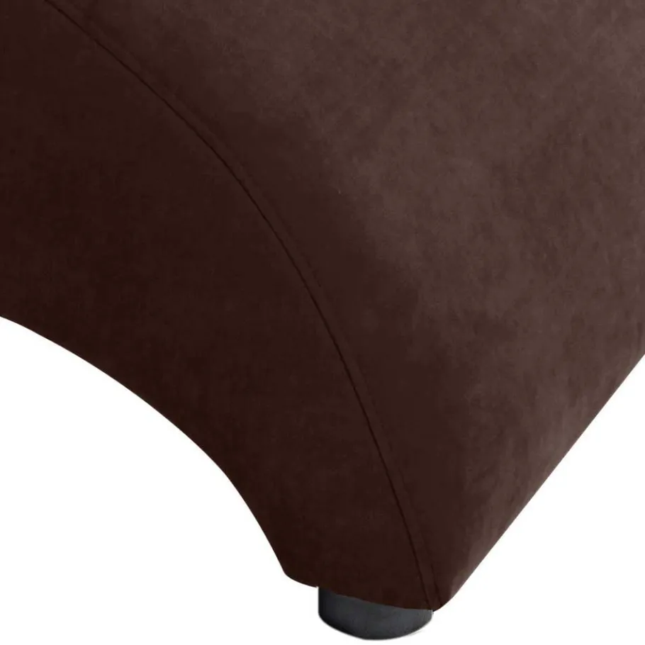 Best Wohnen Velours Sessel in Braun mit Nussbaumfarben - Vastonia