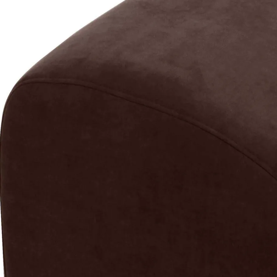 Best Wohnen Velours Sessel in Braun mit Nussbaumfarben - Vastonia