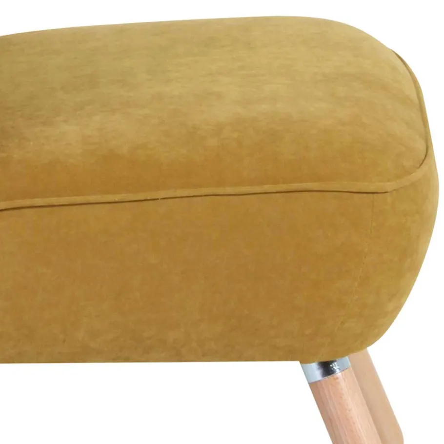 Clearance Wohnen Velours Sessel in Maisgelb und Buche - Barack