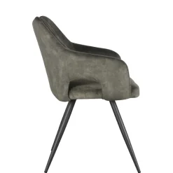 New Wohnen Velours Tischsessel in Dunkelgrün - Clarendon