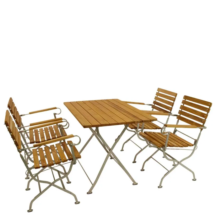 Online Wohnen Vier Personen Sitzgruppe für den Garten - Laucius (fünfteilig)