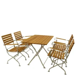 Online Wohnen Vier Personen Sitzgruppe für den Garten - Laucius (fünfteilig)