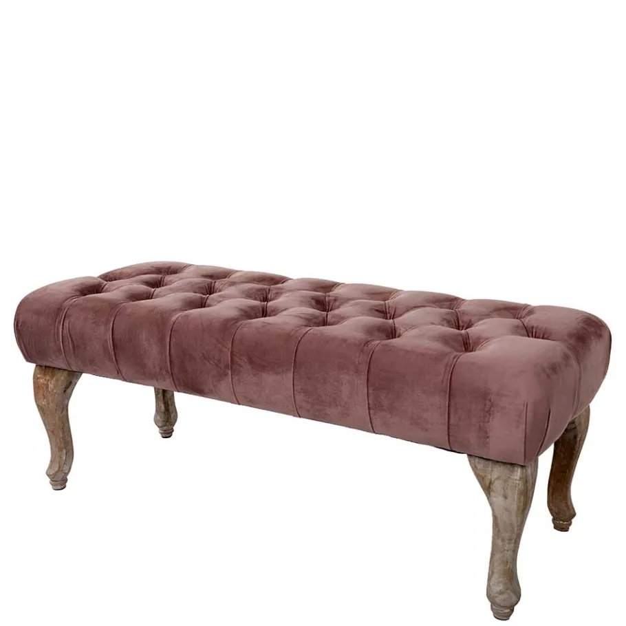 Best Wohnen Vintage Bank in Altrosa Samt - Ruo