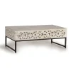 Online Wohnen Vintage Couchtisch in Holz White Wash - Fudorus