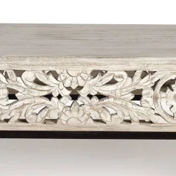 Online Wohnen Vintage Couchtisch in Holz White Wash - Fudorus