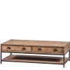Outlet Wohnen Vintage Couchtisch mit zwei Schubladen - Uvolph