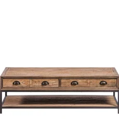 Outlet Wohnen Vintage Couchtisch mit zwei Schubladen - Uvolph