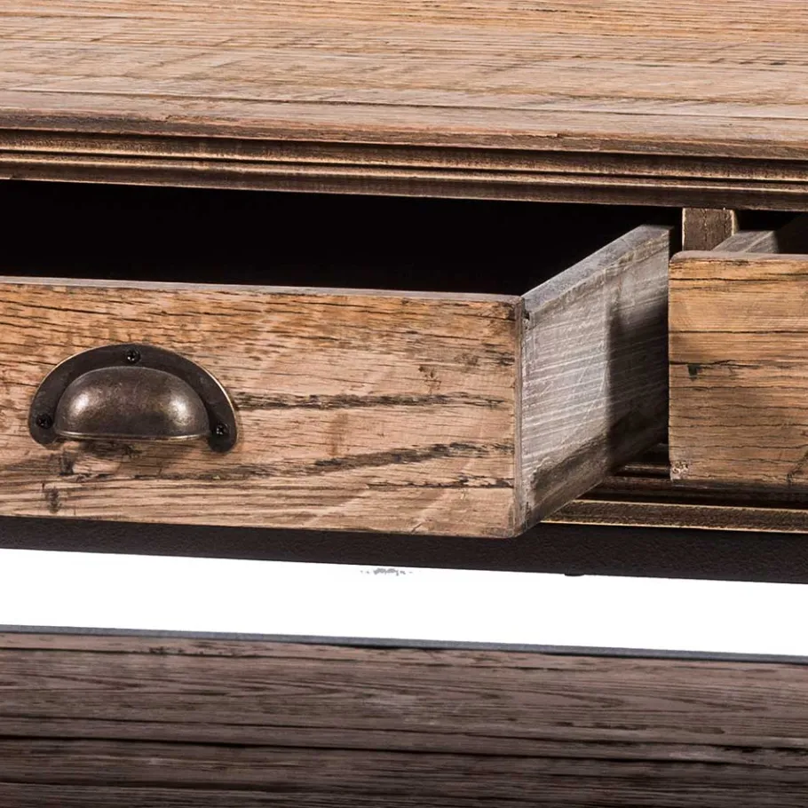 Outlet Wohnen Vintage Couchtisch mit zwei Schubladen - Uvolph