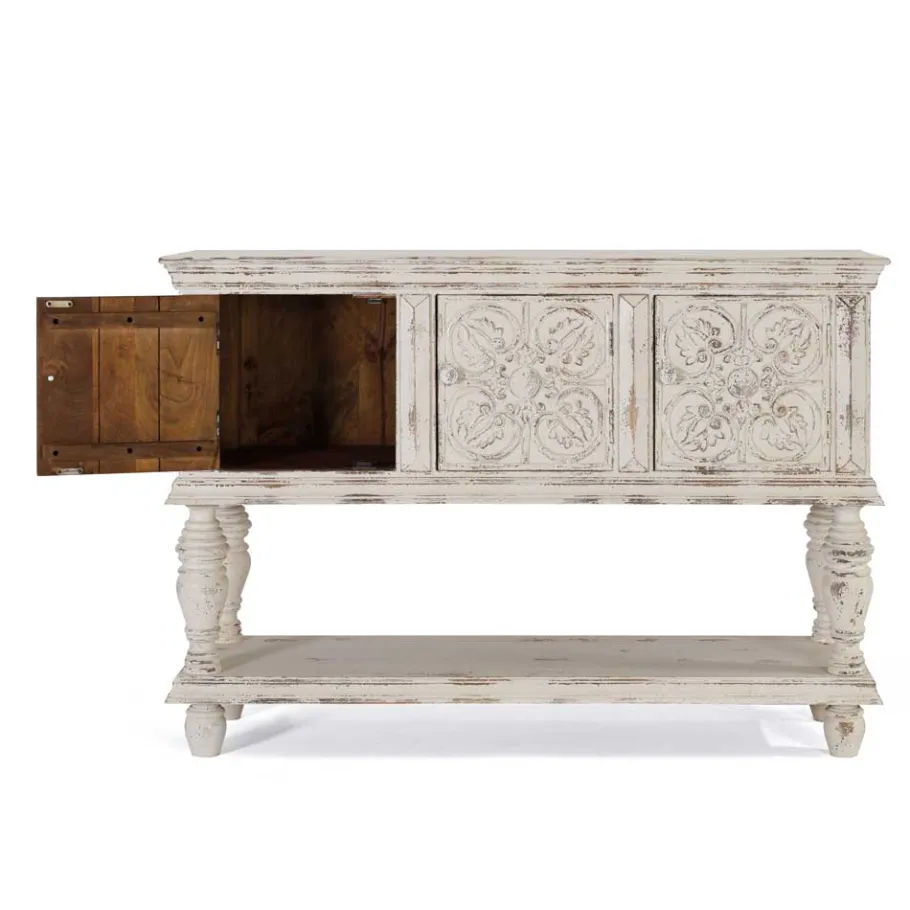 Wohnen Vintage Design Konsolentisch mit drei Türen - Perolyn