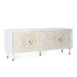 Best Wohnen Vintage Design Lowboard aus Mango Massivholz - Triboot