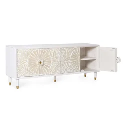 Best Wohnen Vintage Design Lowboard aus Mango Massivholz - Triboot