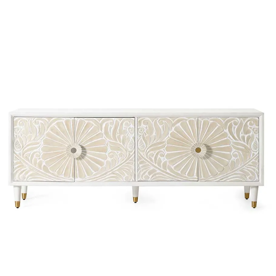 Best Wohnen Vintage Design Lowboard aus Mango Massivholz - Triboot