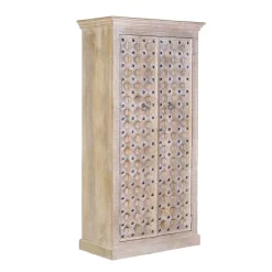 Wohnen Vintage Design Schrank in White Wash - Uladan