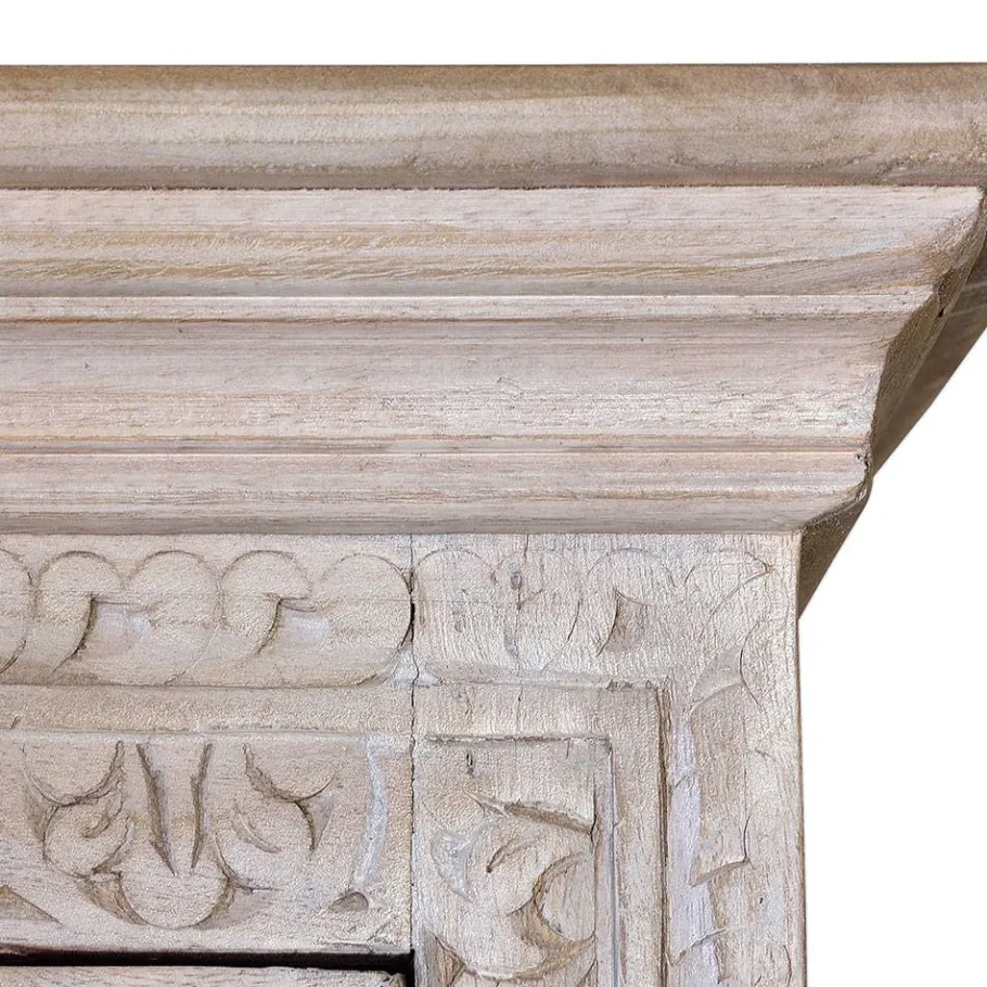 Wohnen Vintage Design Schrank in White Wash - Uladan