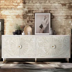 Sale Wohnen Vintage Design Sideboard aus Mango Massivholz - Triboot