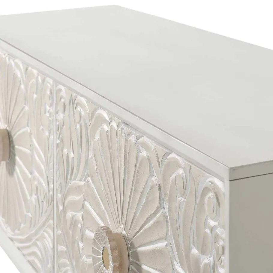Sale Wohnen Vintage Design Sideboard aus Mango Massivholz - Triboot
